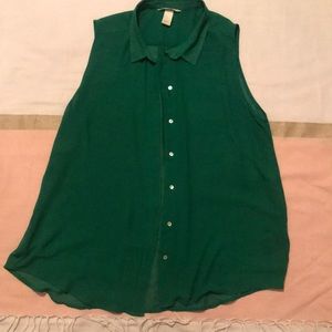 Sheer Kelly Green Blouse